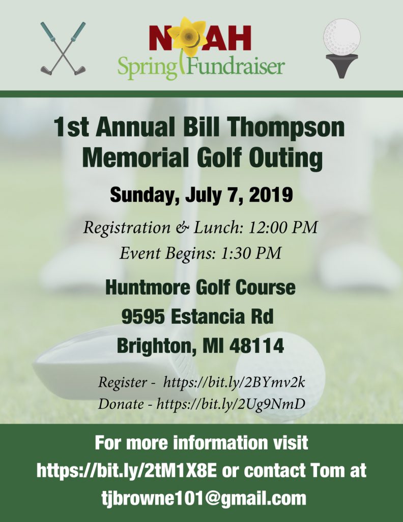 1st Annual Bill Thompson Memorial Golf Outing Flyer