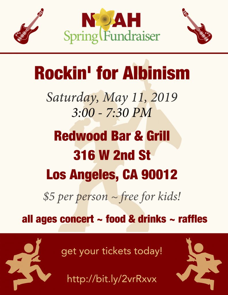 Rockin' for Albinism Flyer