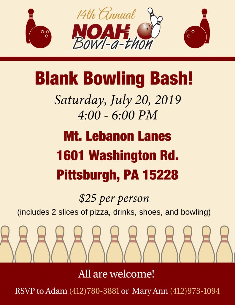 Blank Bowling Bash Flyer
